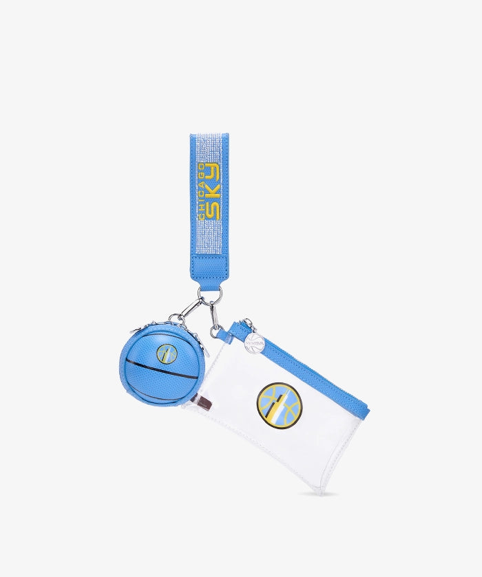 WNBA Chicago Sky Clear Wristlet Set