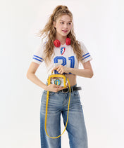 WNBA Chicago Sky Mini Clear Crossbody Bag
