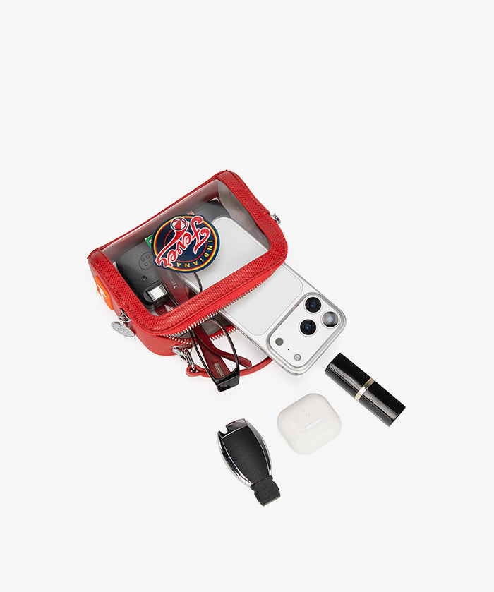 WNBA Indiana Fever Mini Clear Crossbody Bag