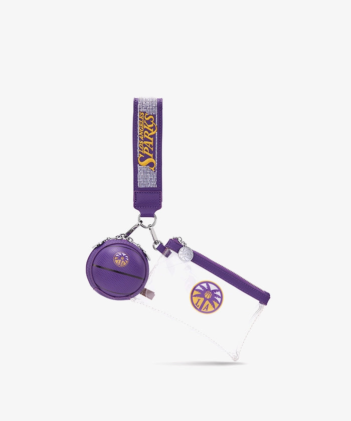 WNBA Los Angeles Sparks Clear Wristlet Set